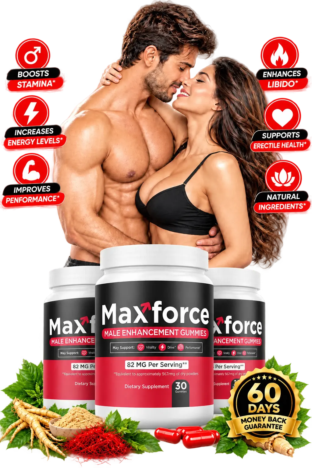 Max Force supplement for adult men's sexual wellness and vitality support